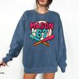 Mason 67 Ice Cream Drip Baseball Meme Graphics Comfort Colors Sweatshirt Blue Jean