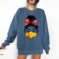 Messy Bun Baseball Mom Turkey Face Matching Thanksgiving Comfort Colors Sweatshirt Blue Jean Messy Bun Baseball Mom Turkey Face Matching Thanksgiving Comfort Colors Sweatshirt Blue Jean