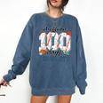 Mission 100 Days Complete Baseball 100th Day Of School Boys Comfort Colors Sweatshirt Blue Jean