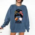 Mom Of Ballers Messy Bun Football Mom Baseball Mom Of Both Premium Tri-Blend Comfort Colors Sweatshirt Blue Jean Mom Of Ballers Messy Bun Football Mom Baseball Mom Of Both Premium Tri-Blend Comfort Colors Sweatshirt Blue Jean