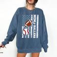 Mom Of Ballers USA Flag Football Baseball Mom Comfort Colors Sweatshirt Blue Jean Mom Of Ballers USA Flag Football Baseball Mom Comfort Colors Sweatshirt Blue Jean