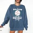 Mom Of The Birthday Boy Baseball Player Birthday Comfort Colors Sweatshirt Blue Jean
