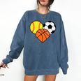 Mom Sports Heart Soccer Basketball Baseball Softball Comfort Colors Sweatshirt Blue Jean Mom Sports Heart Soccer Basketball Baseball Softball Comfort Colors Sweatshirt Blue Jean