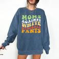 Moms Against Baseball Pants Retro Baseball Mom Comfort Colors Sweatshirt Blue Jean