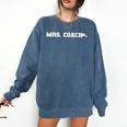 Mrs Coach Football Basketball Baseball Coach Wife Comfort Colors Sweatshirt Blue Jean