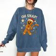 Oh Snap Gingerbreadman Christmas Baseball Comfort Colors Sweatshirt Blue Jean Oh Snap Gingerbreadman Christmas Baseball Comfort Colors Sweatshirt Blue Jean