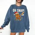 Oh Snap Gingerbreadman Christmas Baseball Humor Comfort Colors Sweatshirt Blue Jean Oh Snap Gingerbreadman Christmas Baseball Humor Comfort Colors Sweatshirt Blue Jean