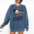 Pat's Pocket Pancakes Flag Baseball On Pancake Comfort Colors Sweatshirt Blue Jean Pat's Pocket Pancakes Flag Baseball On Pancake Comfort Colors Sweatshirt Blue Jean