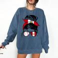 Peruvian Baseball Mom Peru Flag Baseball Girl Comfort Colors Sweatshirt Blue Jean