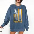 Pirates Baseball Fan Apparel For Sports Enthusiasts Comfort Colors Sweatshirt Blue Jean