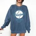 Professional Baseball Mom Team Sports Comfort Colors Sweatshirt Blue Jean