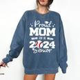 Proud Mom Of a 2024 Senior Baseball Mom 2024 Graduate Comfort Colors Sweatshirt Blue Jean Proud Mom Of a 2024 Senior Baseball Mom 2024 Graduate Comfort Colors Sweatshirt Blue Jean