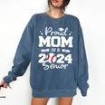 Proud Mom Of a 2024 Senior Baseball Mom 2024 Graduate Premium Comfort Colors Sweatshirt Blue Jean Proud Mom Of a 2024 Senior Baseball Mom 2024 Graduate Premium Comfort Colors Sweatshirt Blue Jean