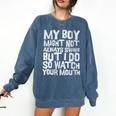 Proud Sassy Baseball Mom Comfort Colors Sweatshirt Blue Jean Proud Sassy Baseball Mom Comfort Colors Sweatshirt Blue Jean