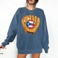 Puerto Rican Flag Baseball Player Boricua Pride Beisbol PR Comfort Colors Sweatshirt Blue Jean Puerto Rican Flag Baseball Player Boricua Pride Beisbol PR Comfort Colors Sweatshirt Blue Jean