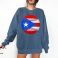 Puerto Rico Baseball Flag Boricua Beisbol Fan Gear Comfort Colors Sweatshirt Blue Jean Puerto Rico Baseball Flag Boricua Beisbol Fan Gear Comfort Colors Sweatshirt Blue Jean