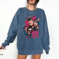 Punk Girl With Anger Kanji And Baseball Bat Comfort Colors Sweatshirt Blue Jean Punk Girl With Anger Kanji And Baseball Bat Comfort Colors Sweatshirt Blue Jean
