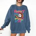 Respect The Drip Baseball Drip Glove Youth Boys Girls Player Comfort Colors Sweatshirt Blue Jean Respect The Drip Baseball Drip Glove Youth Boys Girls Player Comfort Colors Sweatshirt Blue Jean