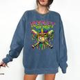 Respect The Drip Mardi Gras Baseball Ice Cream Boys Carnival Comfort Colors Sweatshirt Blue Jean