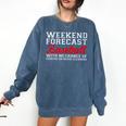 Retro Baseball Mom Mother's Day Weekend Forecast Baseball Premium Comfort Colors Sweatshirt Blue Jean Retro Baseball Mom Mother's Day Weekend Forecast Baseball Premium Comfort Colors Sweatshirt Blue Jean