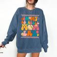 Retro Groovy In My Baseball Mom Era Happy Women Premium Comfort Colors Sweatshirt Blue Jean Retro Groovy In My Baseball Mom Era Happy Women Premium Comfort Colors Sweatshirt Blue Jean