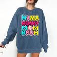 Retro Mama Mommy Mom Bruh Baseball Women Girls Comfort Colors Sweatshirt Blue Jean Retro Mama Mommy Mom Bruh Baseball Women Girls Comfort Colors Sweatshirt Blue Jean