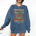 Retro Minor League Maple Valley Martians Baseball Club Comfort Colors Sweatshirt Blue Jean Retro Minor League Maple Valley Martians Baseball Club Comfort Colors Sweatshirt Blue Jean