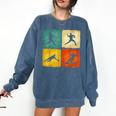 Retro Style Baseball Lover Playing Men Women Kids Baseball Comfort Colors Sweatshirt Blue Jean Retro Style Baseball Lover Playing Men Women Kids Baseball Comfort Colors Sweatshirt Blue Jean