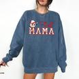 Retro Tball Mama Art Baseball Mom Softball Comfort Colors Sweatshirt Blue Jean