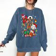 Santa Baseball Football Soccer Pajamas Ho Ho Christmas Xmas Comfort Colors Sweatshirt Blue Jean Santa Baseball Football Soccer Pajamas Ho Ho Christmas Xmas Comfort Colors Sweatshirt Blue Jean