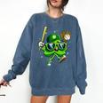 Shamrock Lucky Clover Baseball Patricks Day Family Matching Comfort Colors Sweatshirt Blue Jean Shamrock Lucky Clover Baseball Patricks Day Family Matching Comfort Colors Sweatshirt Blue Jean