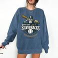 Sioux City Silverbacks Retro Minor League Baseball Comfort Colors Sweatshirt Blue Jean