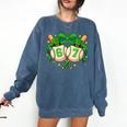 Six Seven 67 Meme Baseball Coquette Bow St Patrick's Day Comfort Colors Sweatshirt Blue Jean