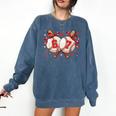Six Seven 67 Meme Baseball Coquette Bow Valentine Comfort Colors Sweatshirt Blue Jean Six Seven 67 Meme Baseball Coquette Bow Valentine Comfort Colors Sweatshirt Blue Jean