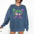 Six Seven Mardi Gras Baseball Sports Party Comfort Colors Sweatshirt Blue Jean Six Seven Mardi Gras Baseball Sports Party Comfort Colors Sweatshirt Blue Jean