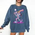 Skeleton Baseball Drip Boys Youth Kids Halloween Comfort Colors Sweatshirt Blue Jean Skeleton Baseball Drip Boys Youth Kids Halloween Comfort Colors Sweatshirt Blue Jean