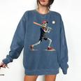 Skeleton Baseball Halloween Costume Men Boys Kids Comfort Colors Sweatshirt Blue Jean Skeleton Baseball Halloween Costume Men Boys Kids Comfort Colors Sweatshirt Blue Jean