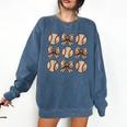 Soccer Bow Game Day Baseball Coquette Bow Women Girls Comfort Colors Sweatshirt Blue Jean Soccer Bow Game Day Baseball Coquette Bow Women Girls Comfort Colors Sweatshirt Blue Jean