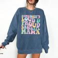 Somebody's Loud & Proud Baseball Mom Mama Sport Cute Comfort Colors Sweatshirt Blue Jean