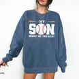 My Son Bought Me This Baseball Mom Comfort Colors Sweatshirt Blue Jean