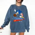 Sonic The Hedgehog Sonic Baseball Est 1991 Comfort Colors Sweatshirt Blue Jean Sonic The Hedgehog Sonic Baseball Est 1991 Comfort Colors Sweatshirt Blue Jean