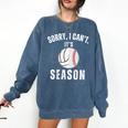 Sorry I Can't It's Volleyball Baseball Season Mom Of Both Comfort Colors Sweatshirt Blue Jean Sorry I Can't It's Volleyball Baseball Season Mom Of Both Comfort Colors Sweatshirt Blue Jean