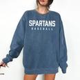 Spartans Baseball Inspired Comfort Colors Sweatshirt Blue Jean Spartans Baseball Inspired Comfort Colors Sweatshirt Blue Jean