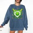 St Patrick Day Baseball Drip Ice Cream Boys Men Comfort Colors Sweatshirt Blue Jean St Patrick Day Baseball Drip Ice Cream Boys Men Comfort Colors Sweatshirt Blue Jean