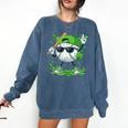 St Patrick Day Baseball Drip Ice Cream Baseball Player Men Comfort Colors Sweatshirt Blue Jean St Patrick Day Baseball Drip Ice Cream Baseball Player Men Comfort Colors Sweatshirt Blue Jean
