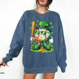 St Patricks Day Baseball Ice Cream Baseball Player Cartoon Comfort Colors Sweatshirt Blue Jean St Patricks Day Baseball Ice Cream Baseball Player Cartoon Comfort Colors Sweatshirt Blue Jean