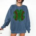St Patricks Day Shamrock Baseball Saint Paddy's Comfort Colors Sweatshirt Blue Jean