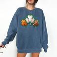 St Patricks Day Shamrock Sports Baseball Basketball Football Comfort Colors Sweatshirt Blue Jean St Patricks Day Shamrock Sports Baseball Basketball Football Comfort Colors Sweatshirt Blue Jean