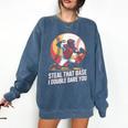 Steal That Base I Double Dare You Baseball Catcher Comfort Colors Sweatshirt Blue Jean Steal That Base I Double Dare You Baseball Catcher Comfort Colors Sweatshirt Blue Jean