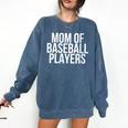 Stressed Baseball Mom Son Daughter Proud Mother's Day Comfort Colors Sweatshirt Blue Jean